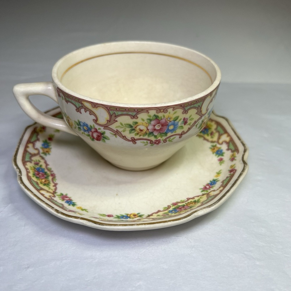 Vintage Mount Clemens Mildred Cup & Saucer Set 13201475 Floral‎ Cottage Core
